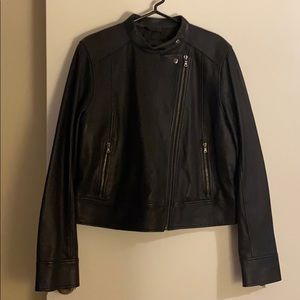 Gap genuine leather moto jacket